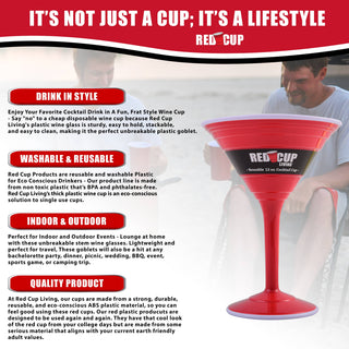 Red Cup Living - Red Cup Living Reusable Cocktail Cup, 12-Ounce, BPA Free