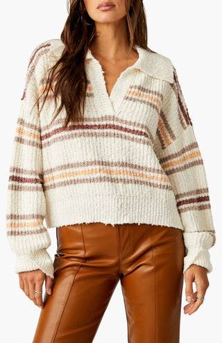 Free People Kennedy Stripe Pullover Sweater