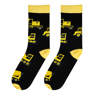 Crazy Socks - Construction - Mens Crew Folded - Crazy Socks