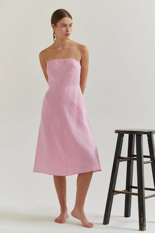 Bethany Linen Midi Dress - Taryn x Philip Boutique