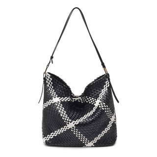 Moda Luxe - Noren Woven Hobo: Black Ivory