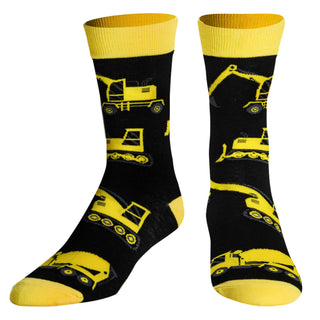 Crazy Socks - Construction - Mens Crew Folded - Crazy Socks