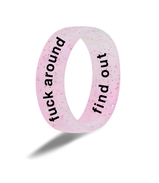 Flip Rings - Flip Reversible fuck around / find out: Pink sparkle / One Size