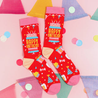 Lavley - Happy Birthday (Pink) Socks