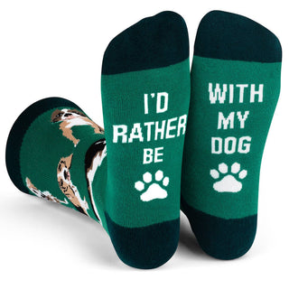 Lavley - I'd Rather Be With My Dog Socks (Green)