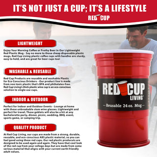 Red Cup Living - Red Cup Living 24 Oz Reusable Mug with Handle, BPA Free