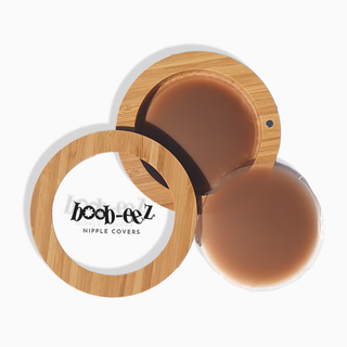 Boob-eez - Nipple Covers + Bamboo Compact: Dark Tint / 8cm