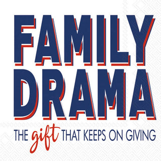 Boston International - Paper Cocktail Napkins Pack of 20 Family Drama