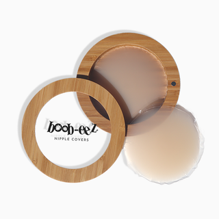 Boob-eez - Nipple Covers + Bamboo Compact: Light Tint / 8cm