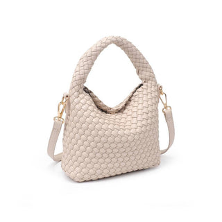 Moda Luxe - Jessamine Woven Vegan Leather Crossbody: Ivory