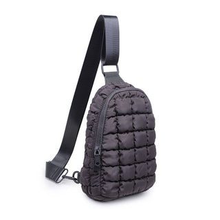 Sol and Selene - Rejuvenate - Quilted Nylon Sling Backpack: Black