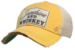 Vintage Life - Sunshine & Whiskey Trucker Hat Baseball Cap