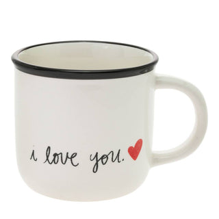 Boston International - 14 oz Handwritten Heart Ceramic Mug Single I Love You