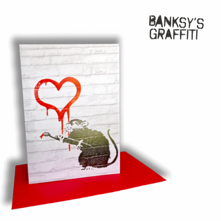 Banksy Biglietto Augurale - Love Rat - Taryn x Philip Boutique