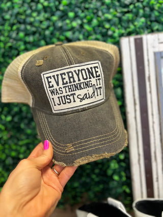 Vintage Life - Everyone Was Thinking It I Just Said It Trucker Hat Cap