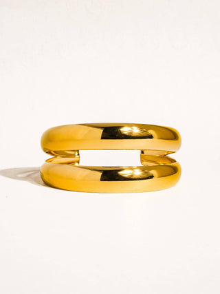 Flânerie by MAIQ - Ronan 18K Gold Non-Tarnish Layered Round Bangle: Yellow Gold