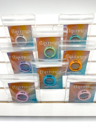 Flip Rings - Flip Reversible Angel Numbers 111 and Intuition Ring