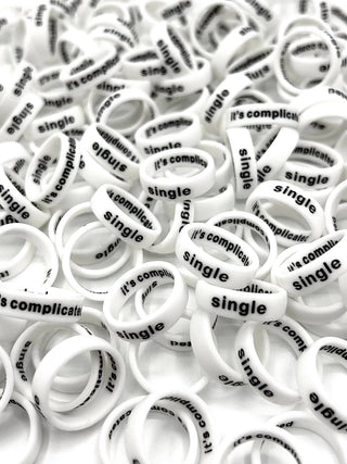 Flip Rings - Flip Reversible single / it's complicated Ring: White / white / One Size