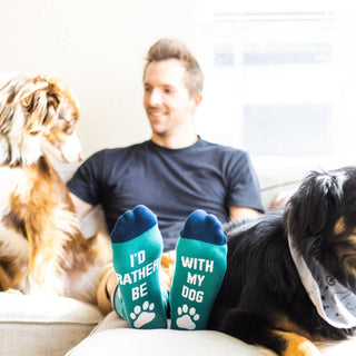 Lavley - I'd Rather Be With My Dog Socks (Green)