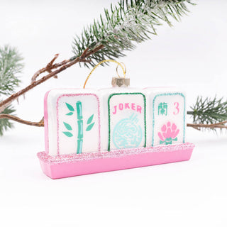 8 Oak Lane - Mahjong Tile Boxed Glass Ornament