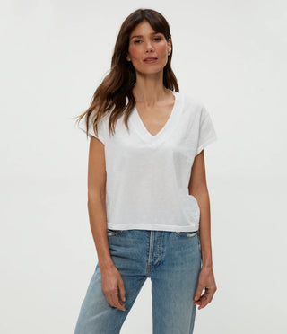Michael Stars Harlan Cropped V-Neck Tee