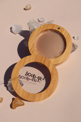 Boob-eez - Nipple Covers + Bamboo Compact: Light Tint / 6cm