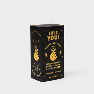 SUCK UK Ltd - USA - Love You – Golden Heart Fingers Lucky Charm | SUCK UK