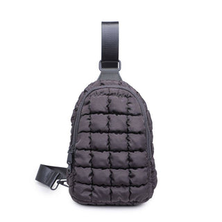 Sol and Selene - Rejuvenate - Quilted Nylon Sling Backpack: Black