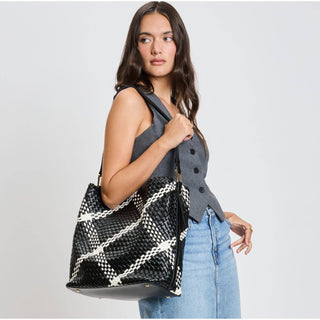 Moda Luxe - Noren Woven Hobo: Black Ivory