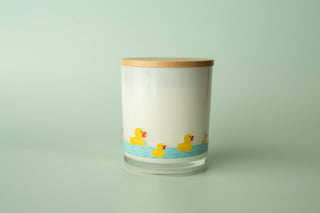 Unplug Soy Candles - Rubber Duck Wrap Bathroom Soy Candle: Teakwood & Tobacco