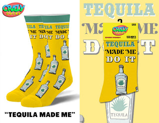 Crazy Socks - Tequila Made Me Do It - Womens Crew Folded