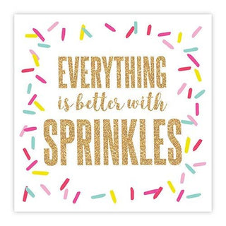Slant Collections by Creative Brands - Beverage Napkins - Everything is Better with Sprinkles