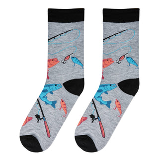 Crazy Socks - Fly Fishing - Mens  Crew Folded