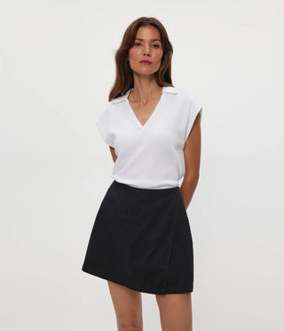 Michael Stars Faye Power Shoulder Polo