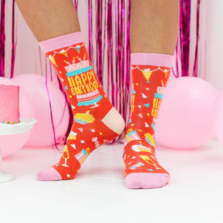 Lavley - Happy Birthday (Pink) Socks