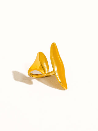 Flânerie by MAIQ - Danielle 18K Gold Non-Tarnish Abstract Statement Ring: Yellow Gold