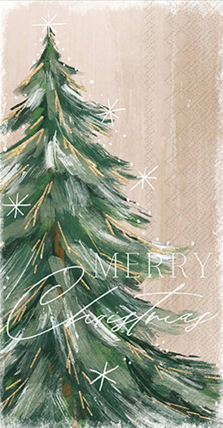 Boston International - Paper Guest Towels Pk/16 Gilded Painterly Tree Christmas