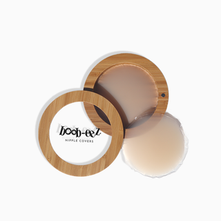 Boob-eez - Nipple Covers + Bamboo Compact: Light Tint / 6cm