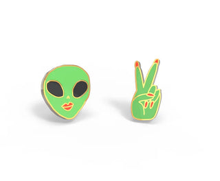 Yellow Owl Workshop - Alien Post Earrings