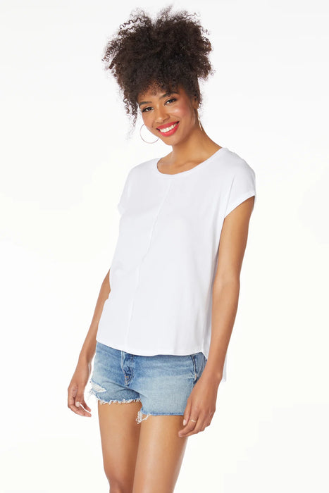 Bobi Raw Edge Drop Shoulder Tee