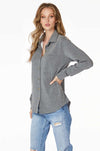 Bobi Button Front Collar Shirt Jacket - Taryn x Philip Boutique