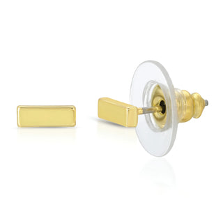 Lucky Feather Raise the Bar - Gold Bar Earrings
