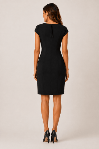 Spanx Square Neck Cap Sleeve Midi Dress