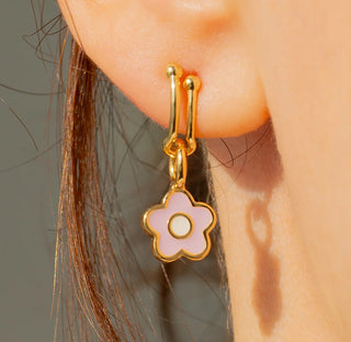 Lucky Feather Add-A-Charm Hoop Earrings