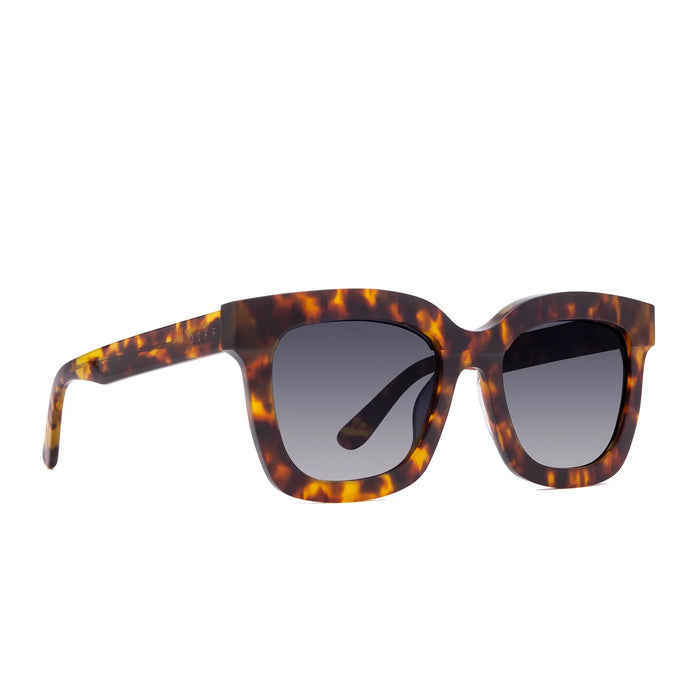 DIFF Carson Amber Tortoise Blue Steel Gradient Polarized Sunglasses