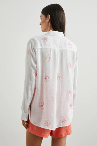 Rails Charli Shirt with Hibiscus Embroidery