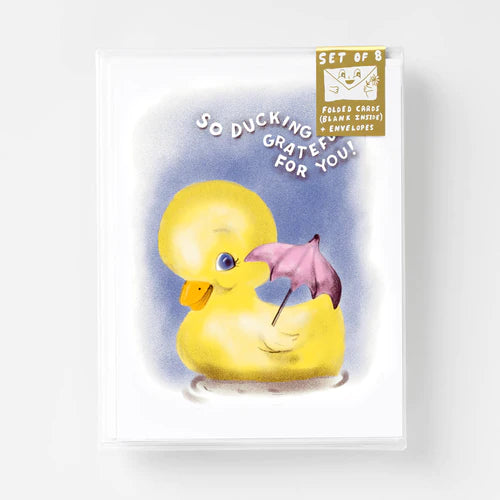 Yellow Owl Workshop So Ducking Grateful For You! - Risograph Card Set