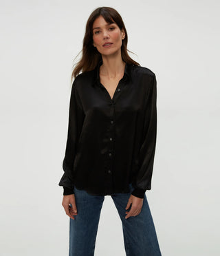 Meredith Satin Button Down Shirt