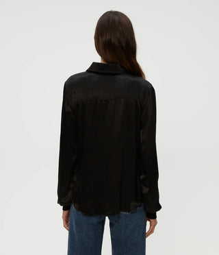 Meredith Satin Button Down Shirt