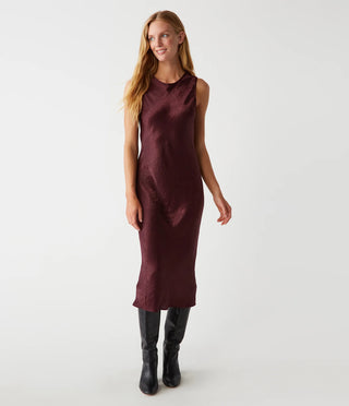 Michael Stars Seema Hammered Satin Midi Dress